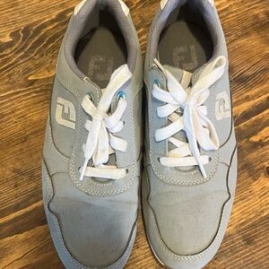 FootJoy Women's Light Gray and White Golf Sneakers